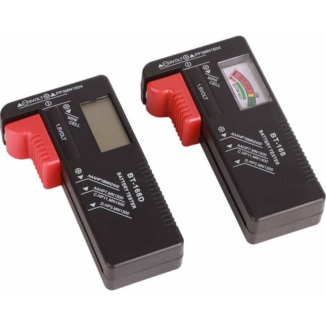 2 Stück tragbare Batterieleistungstester, Batteriekapazitätsprüfer, digital und mit Zeiger, Typ 168-168D (1/5)