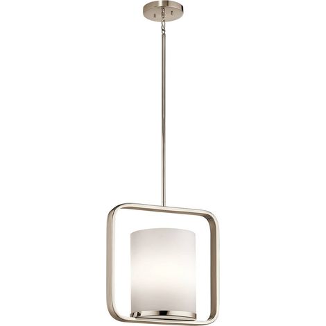 Elstead City Loft - Luminaire suspendu moyen à 1 ampoule, nickel poli, E27 (1/5)