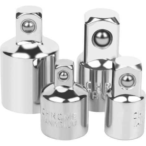 4pcs Chrome Steel Socket Adapter Reducer Extension Mechanical Tool Workshop (1/5)