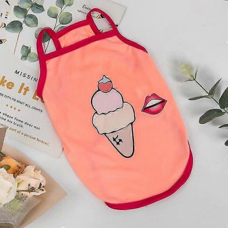 Chaleco de verano para perros, camiseta para perros lindos, ropa para perros con estampado de frutas, camiseta transpirable para cachorros, disfraz fresco para perros pequeños, ropa para mascotas 13 (1/5)