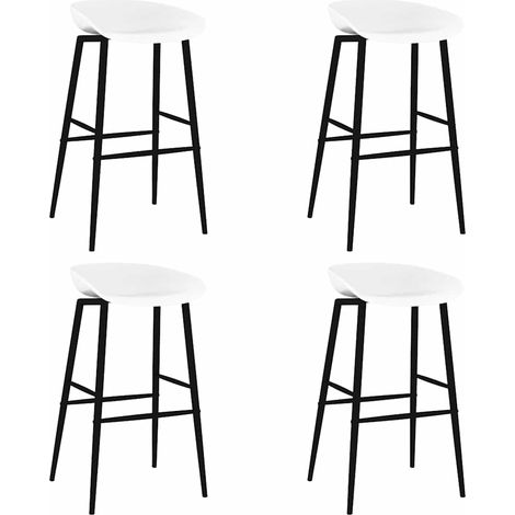 vidaXL Bar Chairs 4 pcs White (1/5)