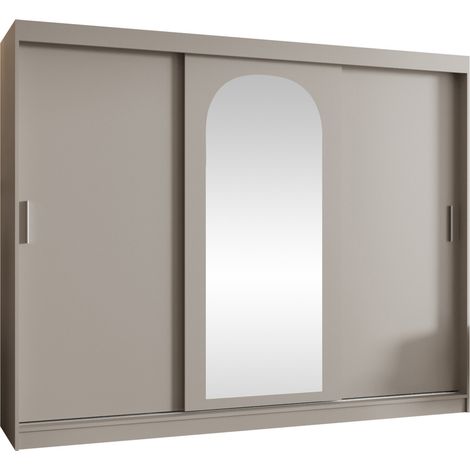 Armario Hartford 497, Cachemira, 200x250x62cm, Puertas de armario: Correderas, Número de estantes: 9