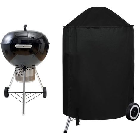 Housse de barbecue robuste en tissu Oxford 210D – 77 x 58 cm, noir, résistante aux UV, au vent et aux déchirures (1/5)