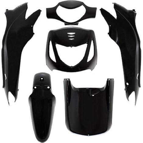 kit verkleidung p2r für roller honda 125 sh 2001 bis 2012 schwarz