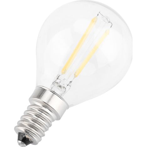 Ampoule LED à filament E14 G45 2W, 220V, blanc chaud (1/5)