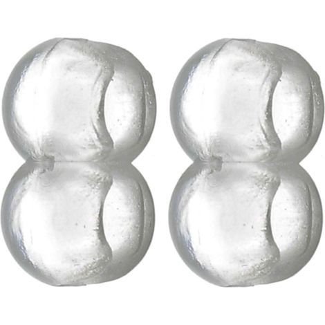 Cyclingcolors – Lot de 2 arrêts de chainette pour store intérieur – Boules Ø 4,5mm – Pas de 6mm – PVC translucide – Assemblage butée et raccord
