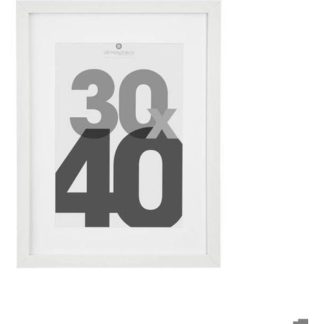 Cadre photo bois "Eva" blanc 30x40cm - Atmosphera Créateur d'intérieur (1/5)