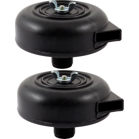 2pcs Filtre pour compresseur d'air d'échappement silence fileté noir 16 mm (1/4)