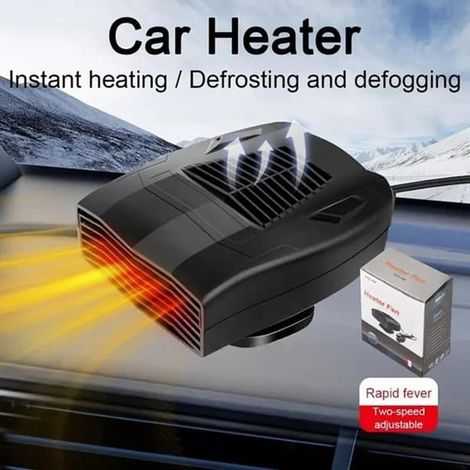 Chauffage de voiture portable 12V, ventilateur chauffant rapide à commande facile avec dégivrage automatique pour véhicule