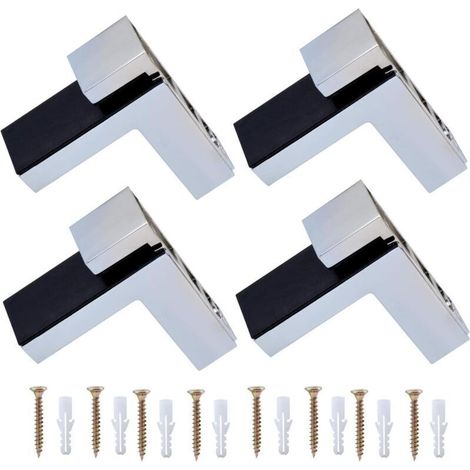 4PCS Glass/Wood Shelf Bracket Wall Mount for Shelves 5 to 30 mm Thick - Fei Yu (1/5)
