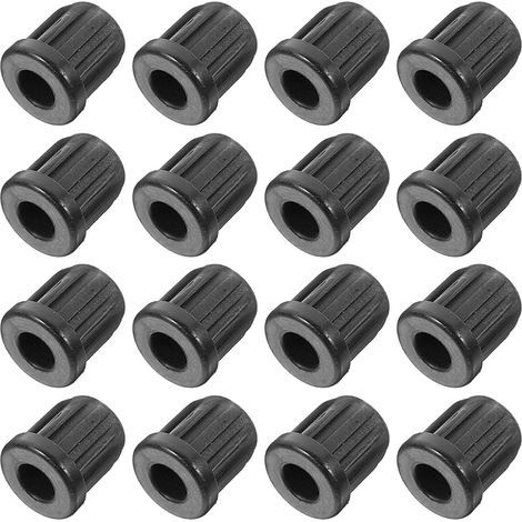 Lot de 16 protections roues en plastique noir pour chaises et meubles (1/5)