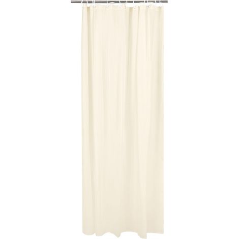 Duschvorhang, Textil, Badezimmervorhang, strapazierfähig, stilvoll, ecru