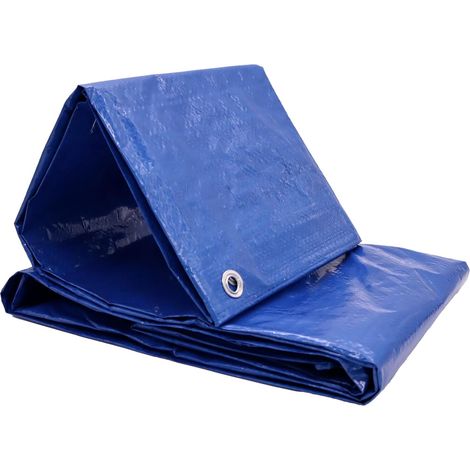 Bâche en tissu robuste et imperméable, en différentes tailles et couleurs, pour une protection optimale en extérieur, bleu, 4 x 6 m (1/5)