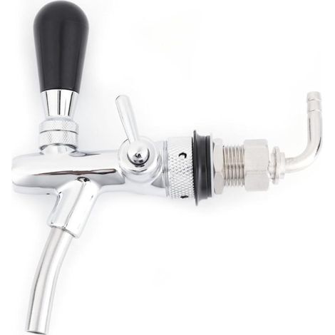 Tireuse Réglable Robinet Bière, Chromé G5/8 Keg Bière Brassage Robinet pour Restaurants de Bar à Domicile (1/5)