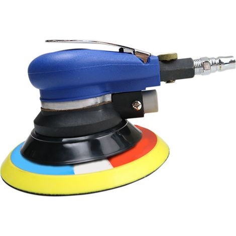 Druckluftschleifer 1500 U/min, leichtes, ergonomisches Design, Stahlrotor, 6-Zoll-Druckluftschleifmaschine mit Schleifpapier (1/5)