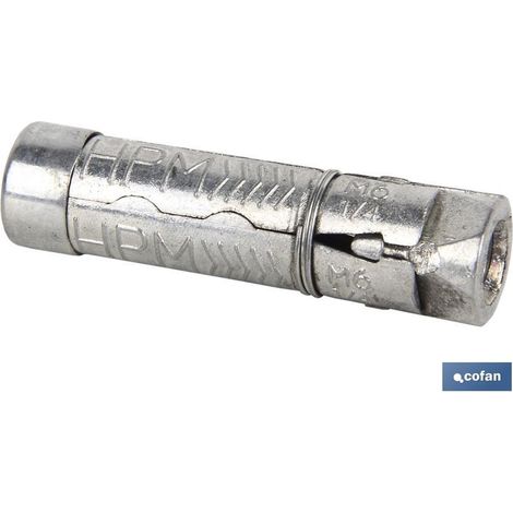 Corps d'ancre HPM M-12x70 en zamak avec 4 boucliers et collier de friction en acier