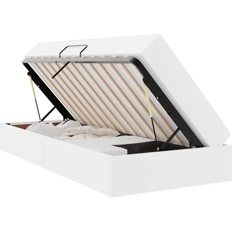 Cama con almacenamiento y colchón con colchón 2 pcs Cuero vidaXL