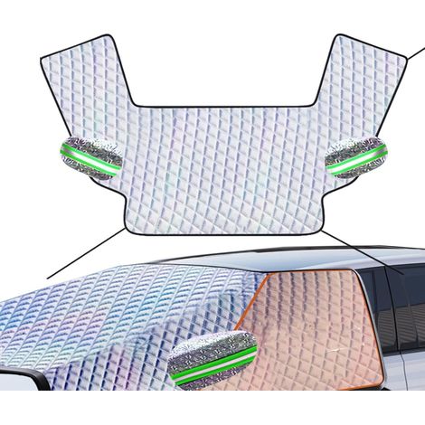 Protection solaire pour la chaleur du soleil et les rayons UV, protection solaire pour fenêtres et latérales, protection solaire de voiture, demi-couverture, hiver, antigel, pluie, gel, soleil (1/5)