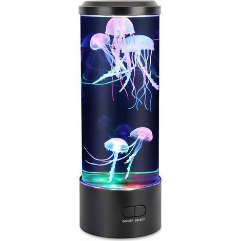Lampe lave méduse LED 7 couleurs – Veilleuse enfant – Rechargeable USB, 1W – Ambiance (1/4)