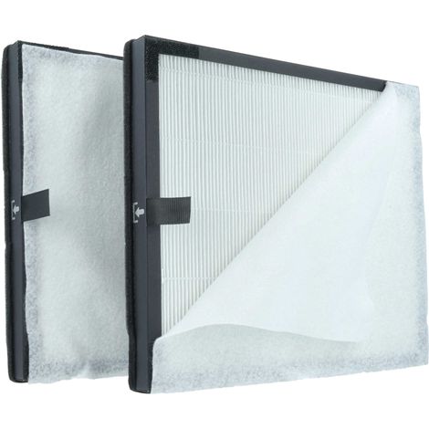 vhbw 2x Aktivkohlefilter kompatibel mit Morento HY4866, HY4866-WF Luftreiniger - HEPA 13 Luftfilter Schwarz Weiß