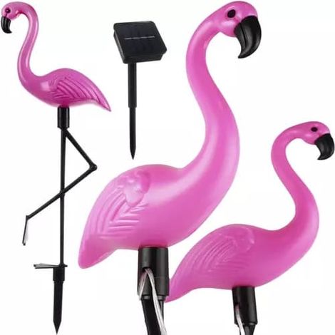 Lampe de jardin Flamant rose - Cellule solaire (1/5)