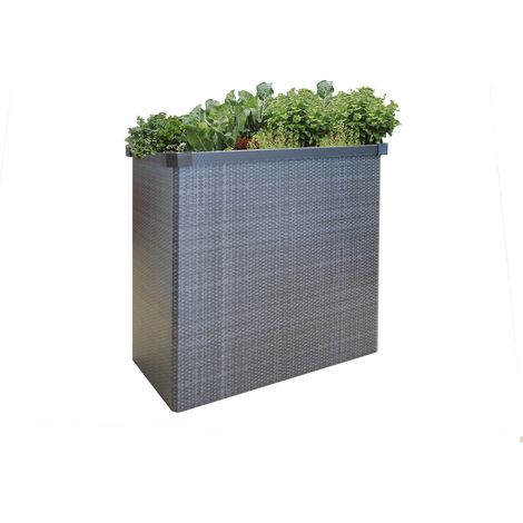 Juwel Falthochbeet Easy Garden Rattan grau, Größe 80x40x75 cm, Gemüsebeet