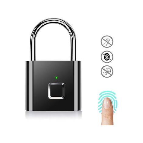 Fingerprint Padlock,AICase Electronic Door Lock Fingerprint Recog (1/5)