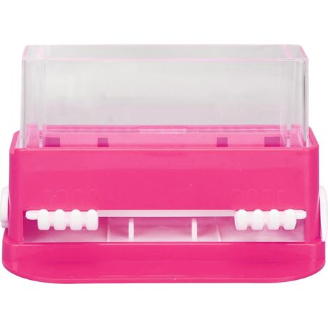 Porte-Applicateur Micro Boîte Transparente Grande Capacité Plastique Distributeur Brosse Dentaire Rose (1/5)