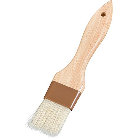 Pinceau en laine pour pâtisserie et barbecue, manche en bois pour application d'huile (1/5)