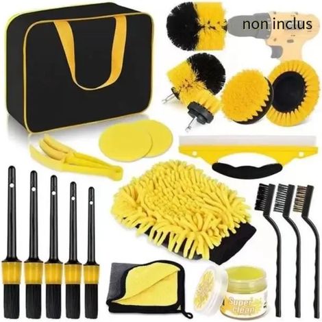 20-teiliges Set Bürsten Bohrer, Rotations-Reinigungsbürste Auto für Auto/Felgen/Badewanne/Fliesen/Küche
