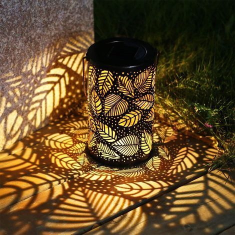 Lanterne solaire extérieur jardin lampions solaires décoration jardin lanterne métal extérieur résistante intempéries (1/5)
