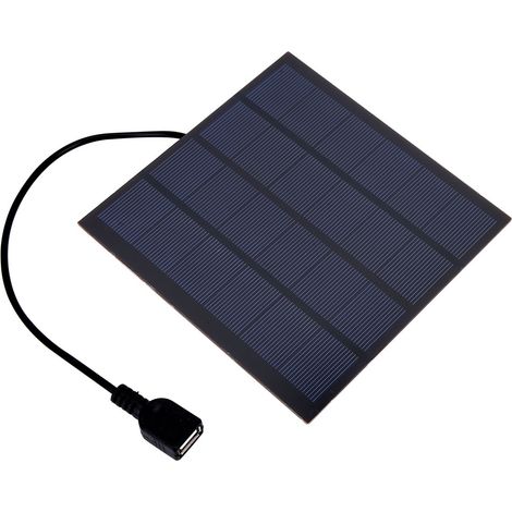 Panneau Solaire USB - Silicium Monocristallin 6V 3W - Pour Ventilateurs Téléphones Lampes - Extérieur Voyage Urgence (1/5)
