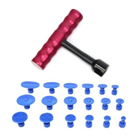 Outils de réparation de Dent de carrosserie de Voiture à poignée en T, Kits de réparation de Retrait de Dent d'automobile sans Peinture avec languettes d'extracteur de (1/5)