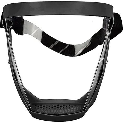 Lunettes de protection avec couverture de sécurité à 270° – Conception de visière anti-buée pour un look futuriste, noir (1/4)