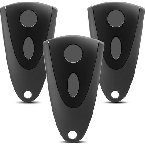 Télécommande Garage compatible avec Lot de 3 Bip 433,92MHz Noir (1/5)