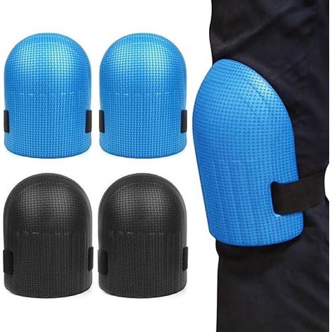 Confezione da 2 ginocchiere in schiuma EVA nere/blu per giardinaggio/fai da te (1/5)