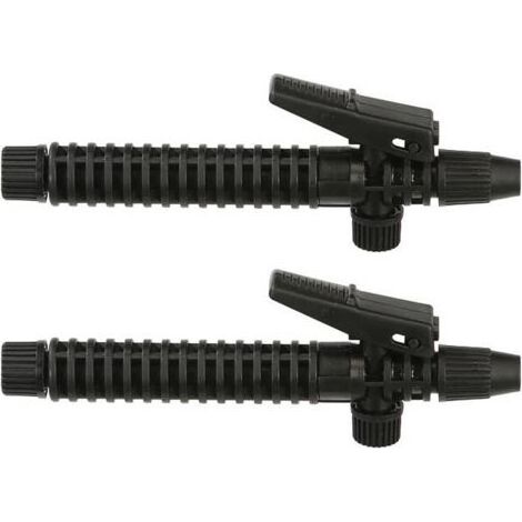 Lot de 2 poignées de pulvérisateur à gâchette de 170 mm, accessoire de pulvérisateur agricole, poignée de pistolet de pulvérisation pour lance d'arrosage extérieur de jardin (noir) (1/2)