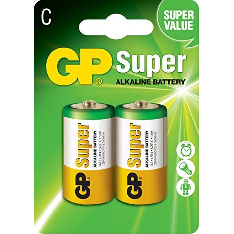 Batería LR14 GP Super 1.5V B2 UM2 B2 (1/3)