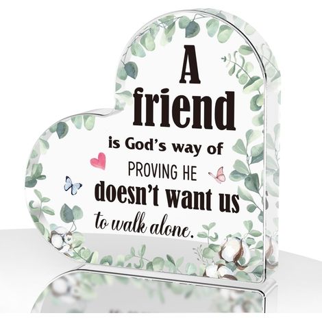 Plaque décorative cœur en acrylique, idée cadeau familial pour papa maman sœur（15 cm) (1/4)