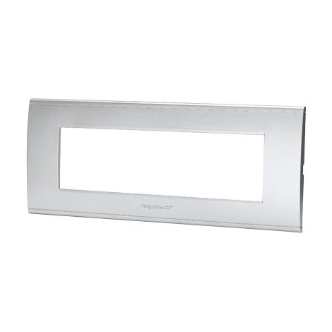 Placca Coprifrutti Abl Argento Posti 7 208 x 85 mm 8 Pezzi