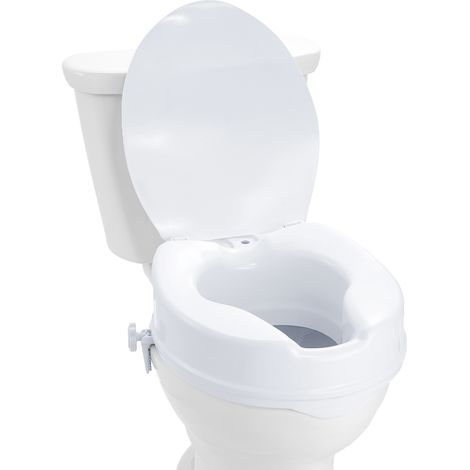 Mophorn – Rehausseur de toilette 100 mm – Capacité 300 lb – Installation rapide sans outils – Siège rigide universel pour personnes âgées et handicapées