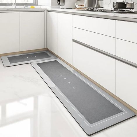 Tapis De Sol - 45x150 Cm - Pvc Antidérapant Et Absorbant Eau Huile - Pour Cuisine Salle De Bain Buanderie - 1 Piece (1/5)