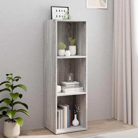 vidaXL Book Cabinet/TV Cabinet Grey Sonoma 36x30x114cm Engineered Wood (1/5)