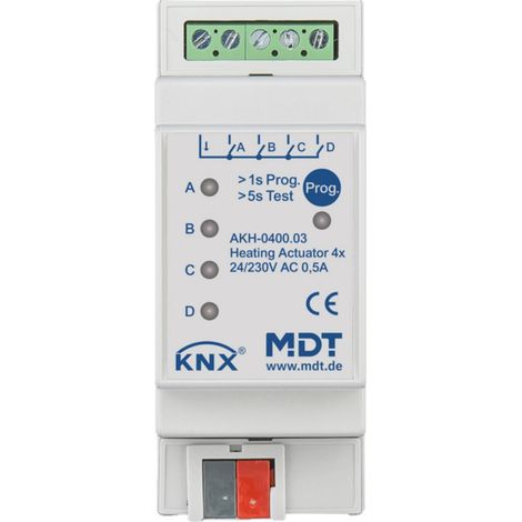 MDT technologies Heizungsaktor 4-fach 2TE REG, 24-230VAC AKH-0400.03 (1/5)