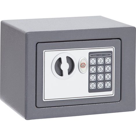ARREGUI D-HE/0 Caja Fuerte de Acero con Cerradura Electrónica, Teclado con Código Programable, Caja de Seguridad para Casa y Hogar, con Llave de Emergencia, 17 x 23 x 17 cm, 5 L