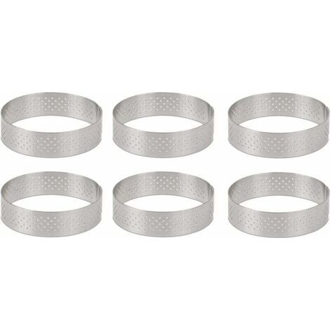 QORVA-6 pièces de cuisson rondes en acier inoxydable résistant à la chaleur-8 cm-Fei Yu
