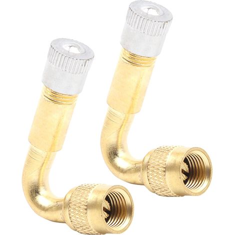 Lot de 2 rallonges de à 45 degrés, rallonge de en cuivre pour de de Voiture, de Pneu pour Voiture, Moto, vélo, Scooter (1/5)