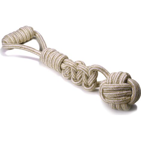 Twist mit Wattebausch Natural Cotton Line begünstigt die Zahnreinigung bei Hunden