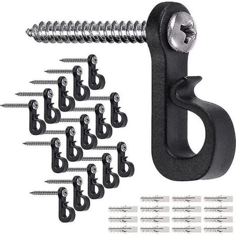 Set mit 40 S-förmigen Haken für Zuhause mit Schrauben für Garage, Neujahr, Außenbereich, einfach zu verwenden. (1/4)