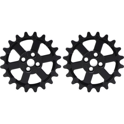 2 pignons 20 dents en alliage d'aluminium, engrenage de chenille pour robot industriel, 65mm x 15mm x 8mm (1/5)